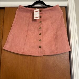 Wishlist Blush Button-Down Mini Skirt